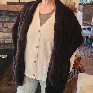 Women's Faux Fur Shawl